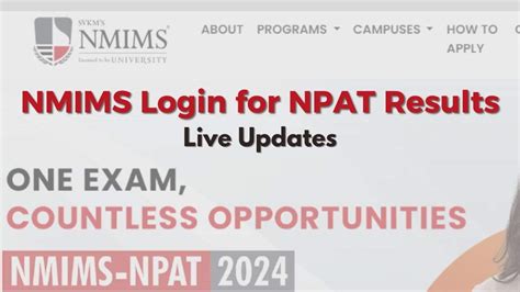 NMIMS NPAT Result 2024 .